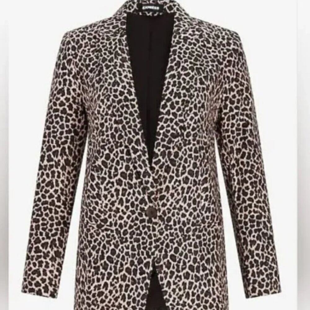 Express Leopard Print Blazer - Picture 3 of 4